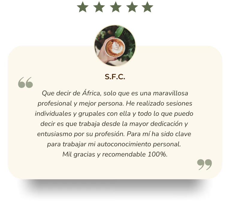 Comentario positivo de un testimonio